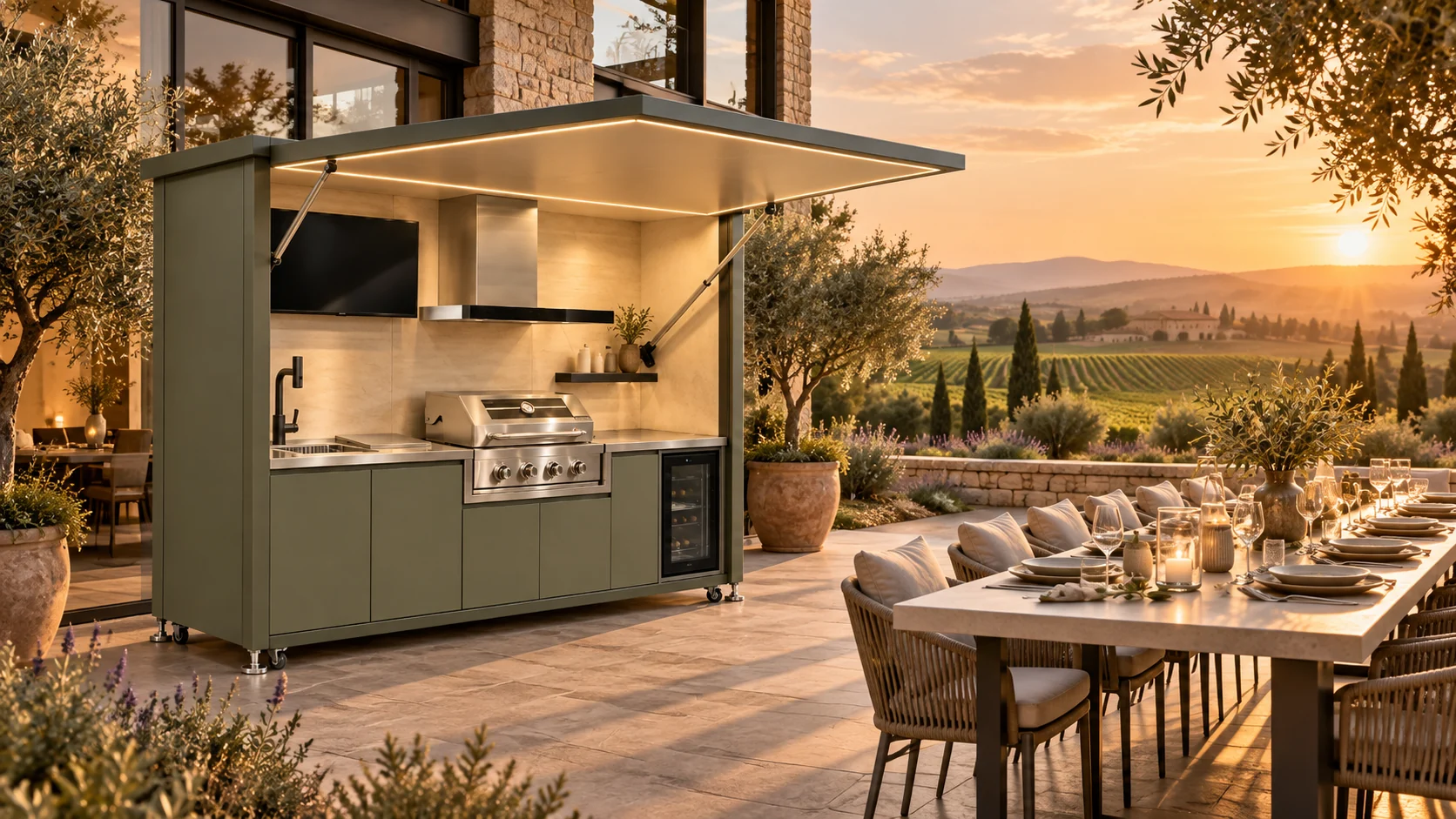 Outdoor gastronomy — visualisation